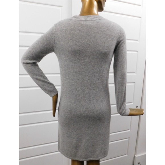 Neiman‎ Marcus Exclusive Gray 100% Cashmere Long Sleeve Sweater Coat sz S - Picture 3 of 4
